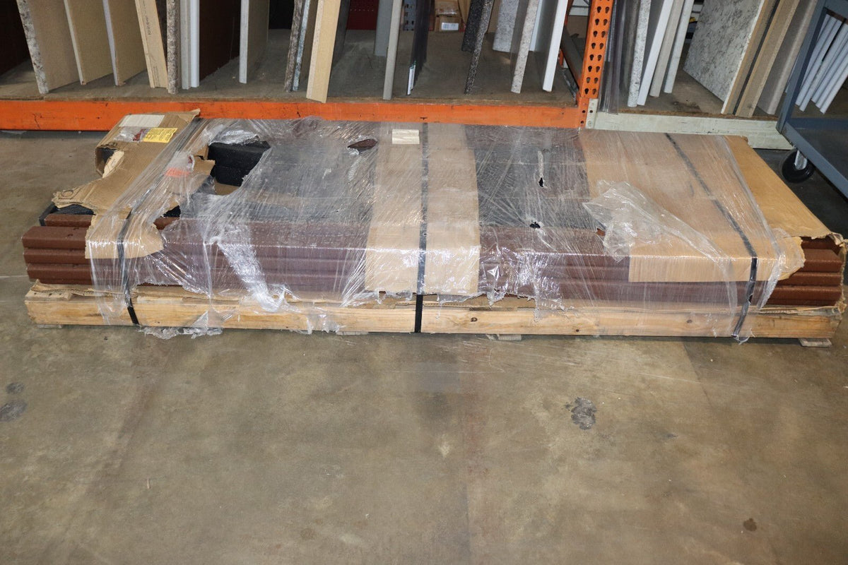 LOT OF 2 - Uline 8' Brown/Black Bench H-7942BR 100% Recycled Plastic, NEW - Northside Material Brokers
