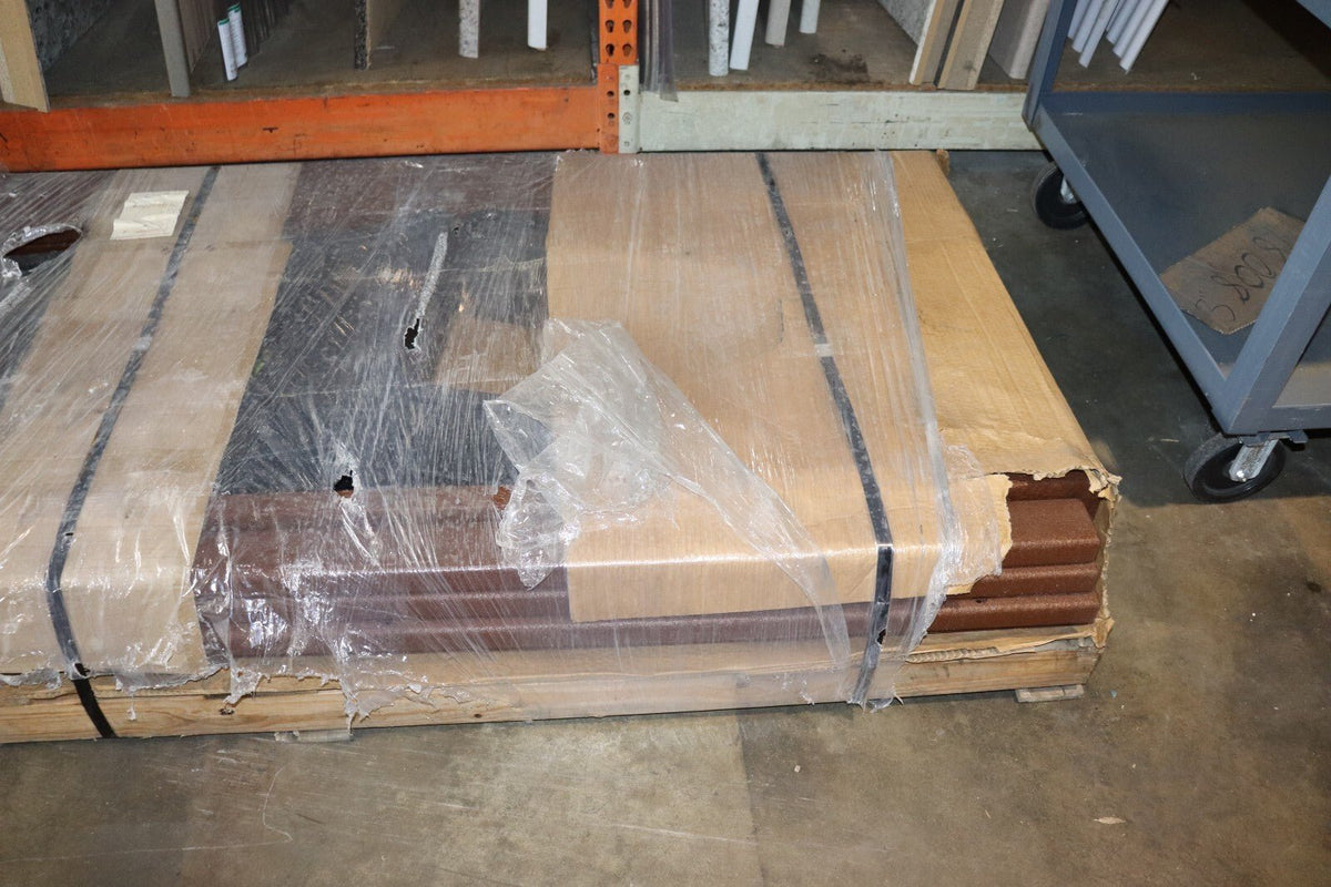 LOT OF 2 - Uline 8' Brown/Black Bench H-7942BR 100% Recycled Plastic, NEW - Northside Material Brokers