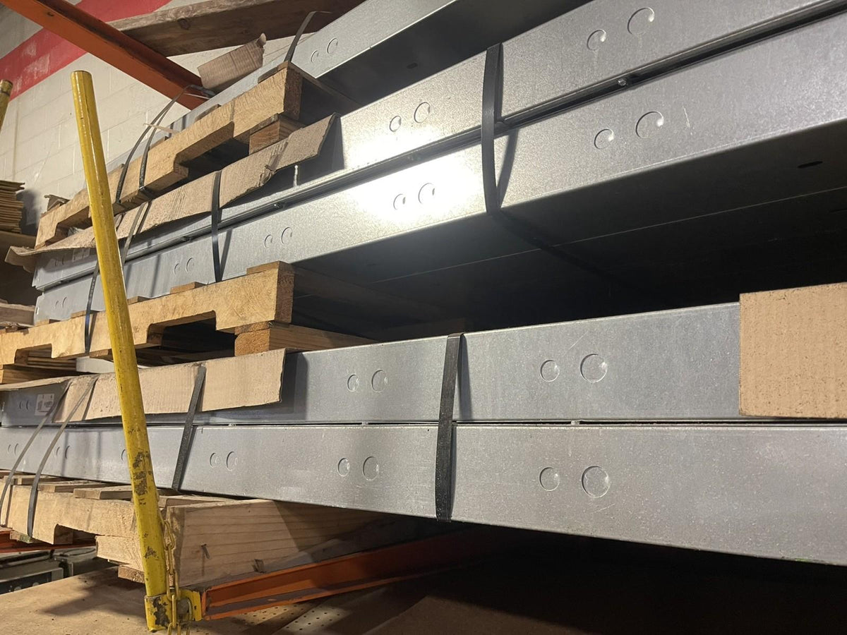 LOT OF 33 - Draka Elevator Wireway 4"x6"x120" Galvanized Metal UGTR-46120CSA - Northside Material Brokers