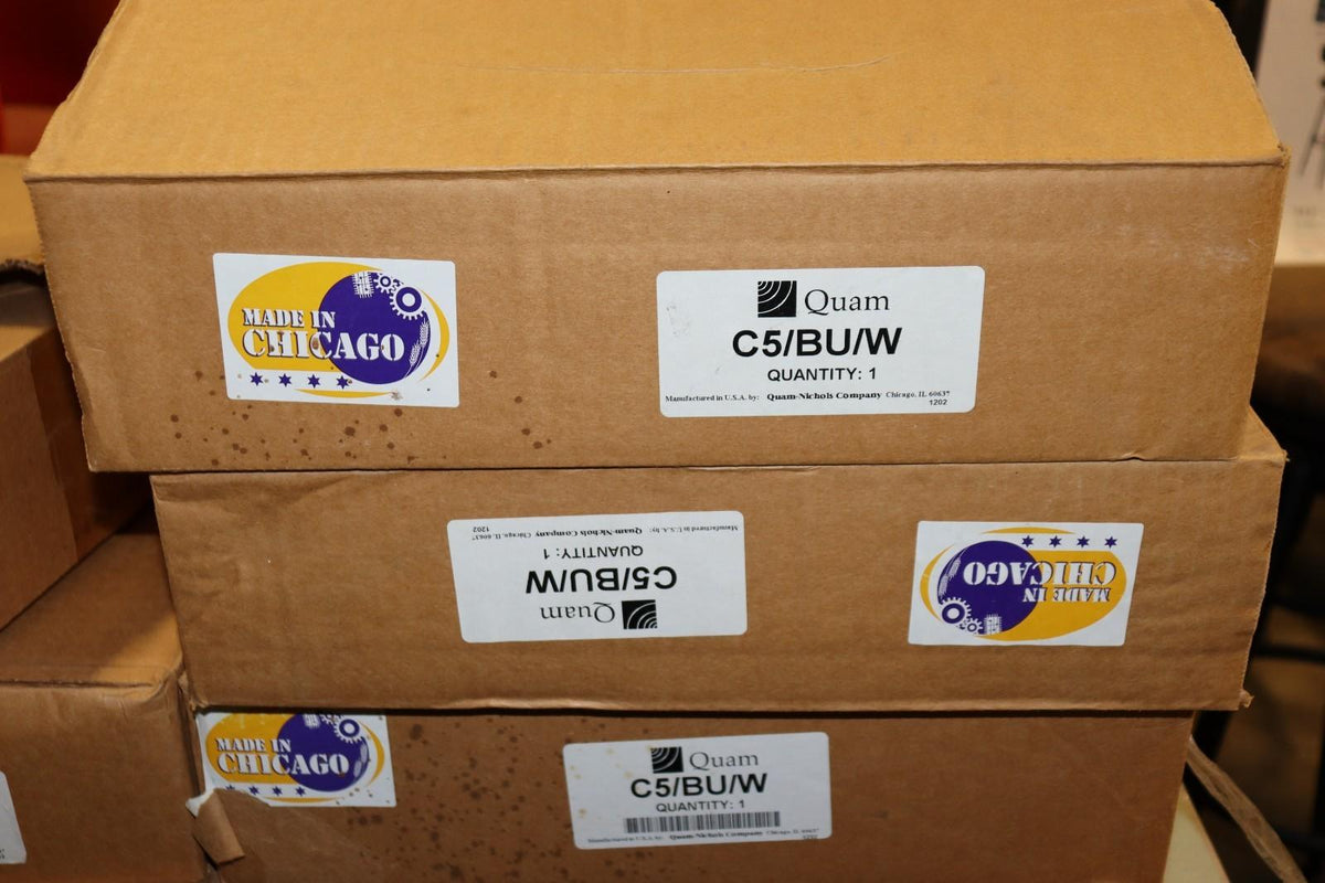 Lot of 4 Quam C5/BU/W 8" Full Range Speakers, Extended Response - NOS - Northside Material Brokers