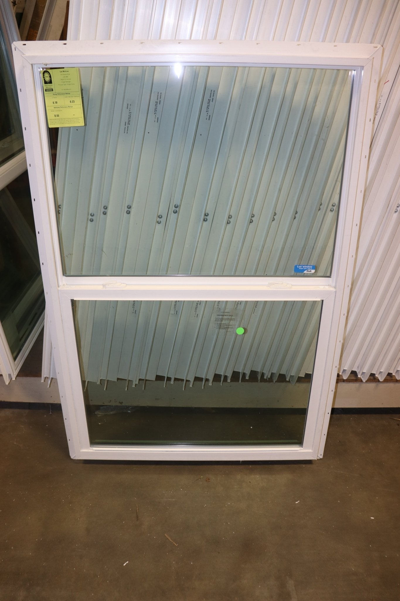 LUX 700 Series, White Vinyl Window, 1/1, E366 low-E Argon, 36" x 54" with Screen, Egress Rated - Northside Material Brokers