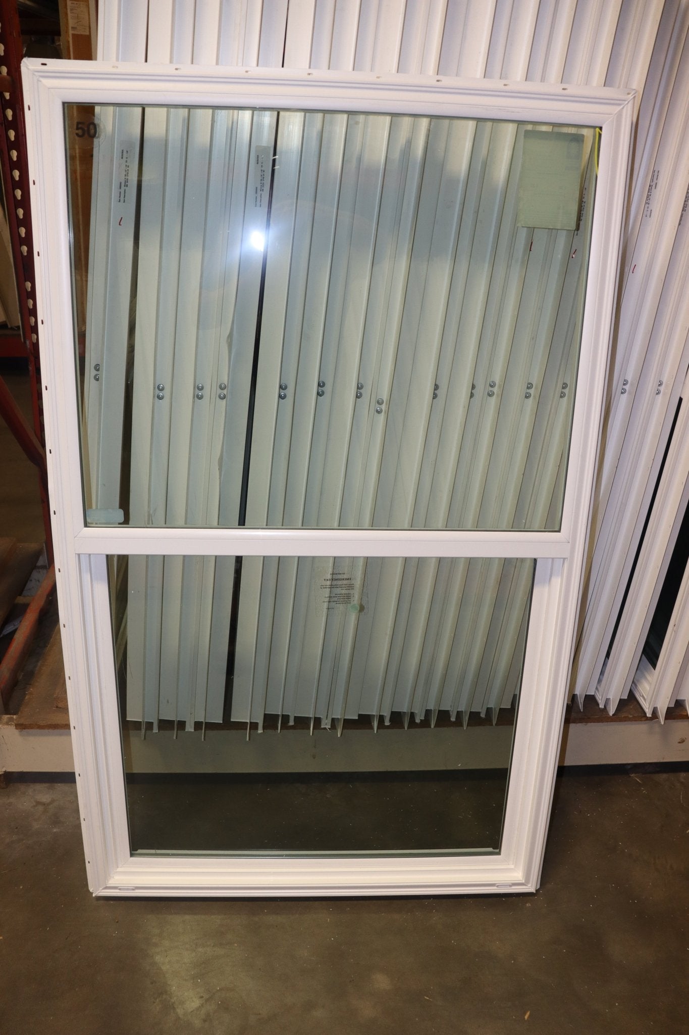 LUX 700 Series, White Vinyl Window, 1/1, E366 low-E Argon, 36" x 60" with Screen, Egress Rated - Northside Material Brokers