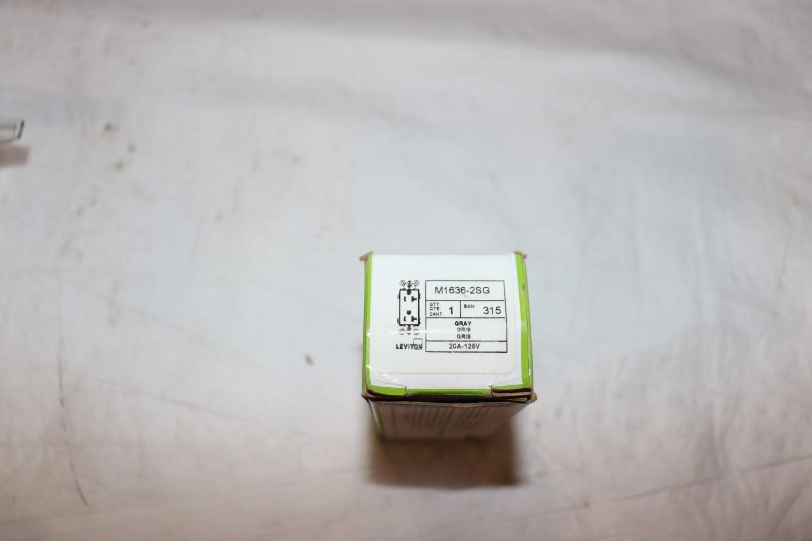 M16362-SG 20 Amp Decora Plus Duplex Receptacle, Industrial, Self-Grounding, Gray - Northside Material Brokers