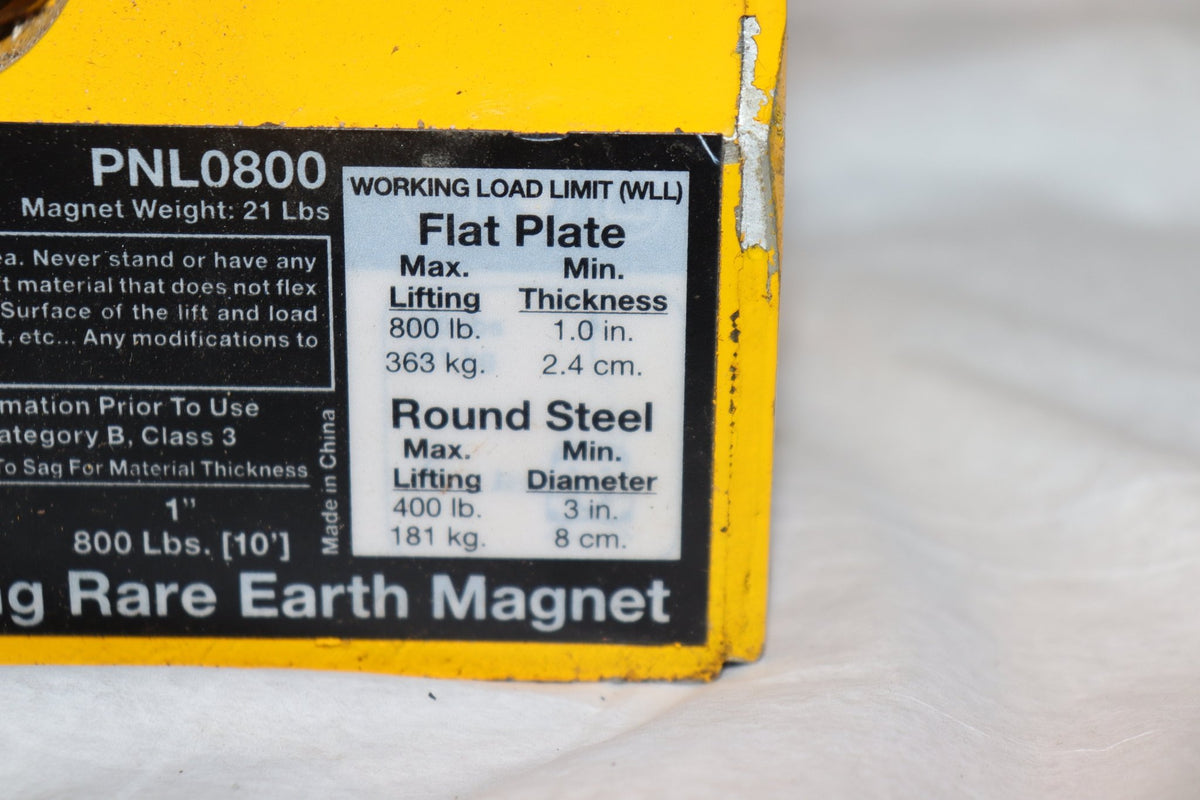 Mag-Mate Lifting Magnet, PowerLift(R), 800 lbs Load Capacity, 7-7/8 Length, PNL0800 - Northside Material Brokers