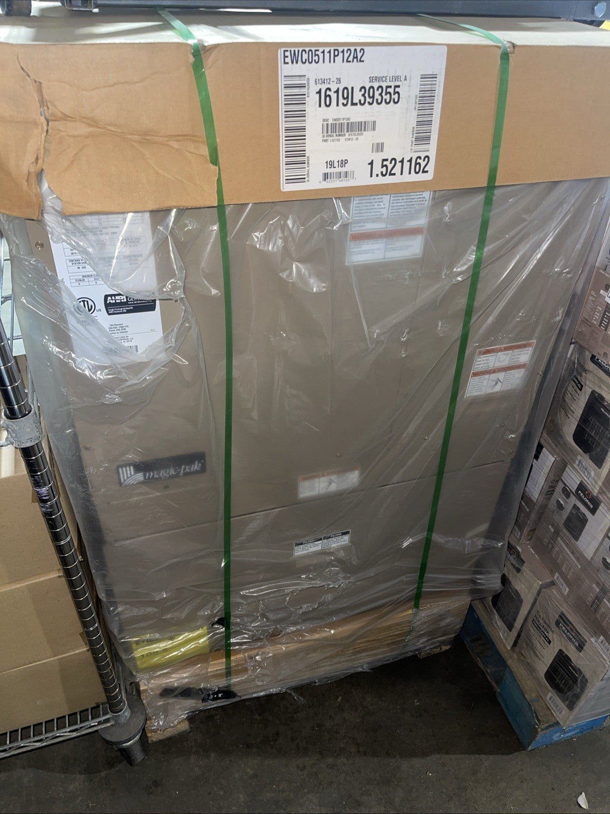 MAGIC PAK EWC0511P12A2 1 Ton AC Packaged Unit W/ 5KW Installed Electric Heat - Northside Material Brokers