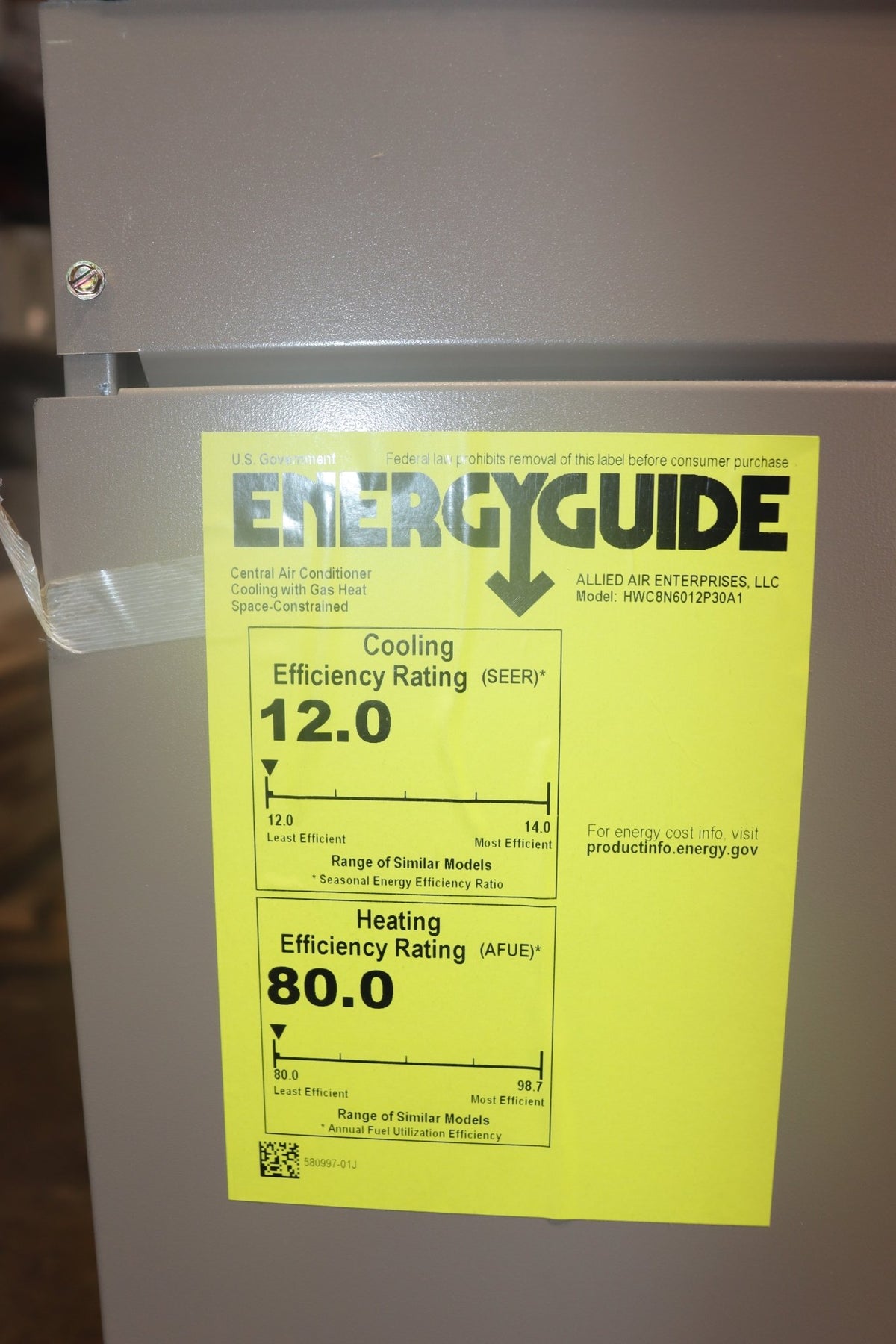 Magic-Pak HWC8N6012P30A1 Packaging Vertical Unit 60K Heat / 30K Cooling - Northside Material Brokers