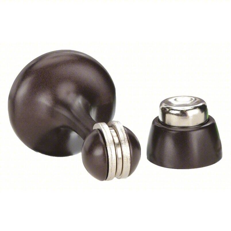 Magnetic Door Holder: Wall, Antique Bronze, 1 in Holder Base Ht - Northside Material Brokers