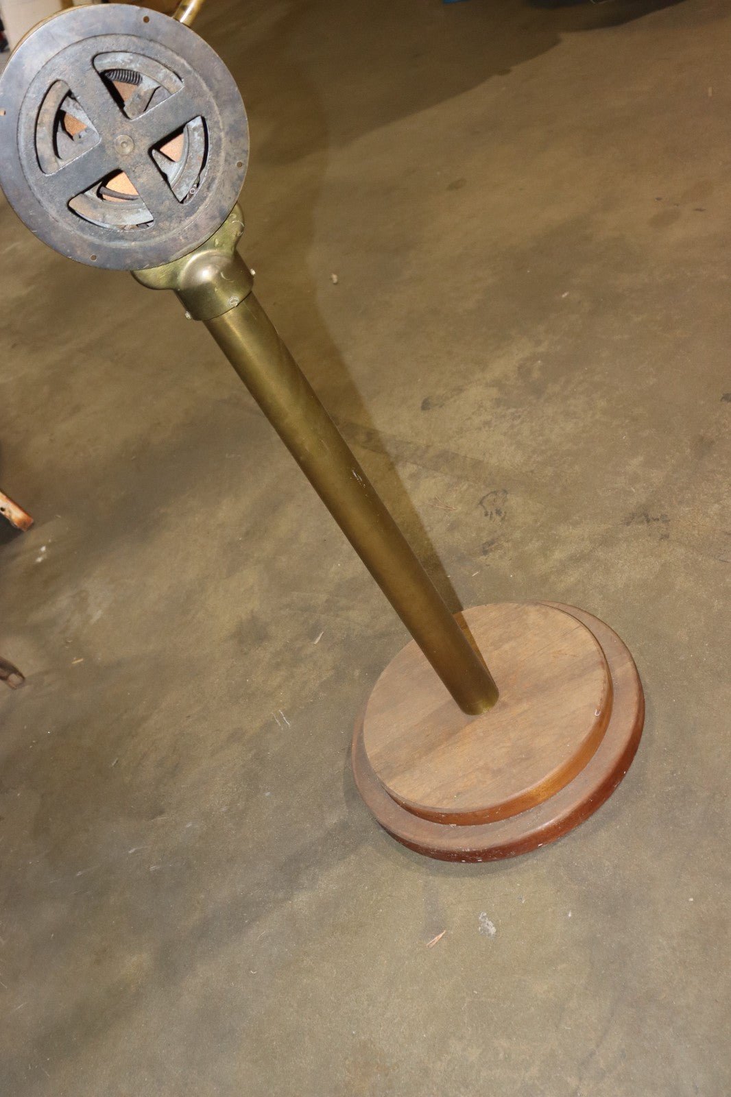 Marine Brass Telegraph 7” - Nautical Ship Engine Room Decor with Wood Base - Northside Material Brokers