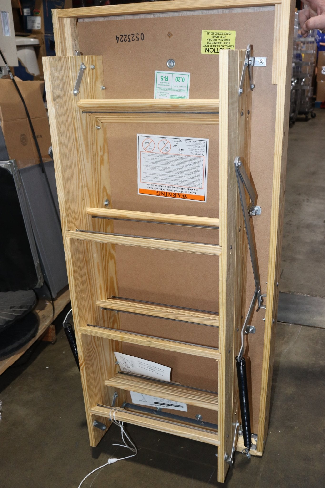 Marwin A-101 Attic Ladder, 10 ft H Ceiling, 25-1/2 x 54 in Opening, 250 lb - Northside Material Brokers