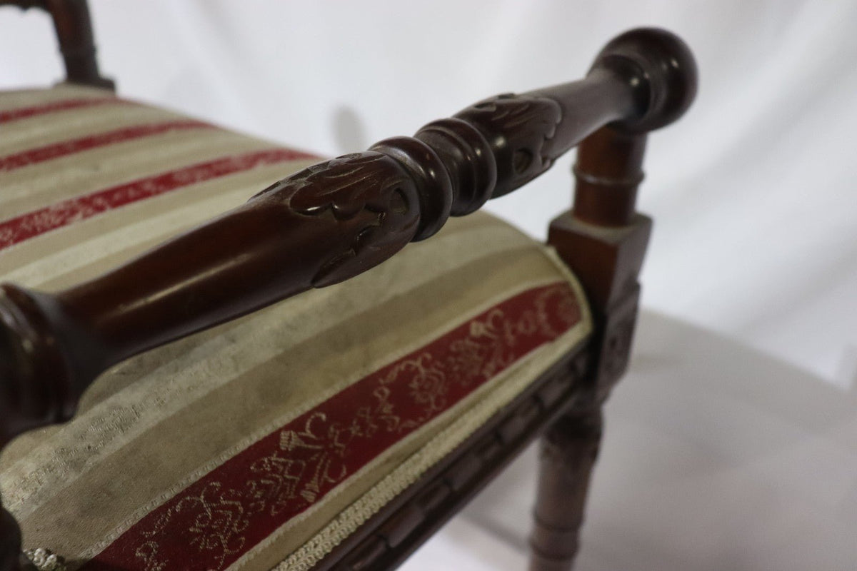 Matching Set - Renaissance Style Mahogany Corner Chair Side Chair w/ Carved Face - Northside Material Brokers