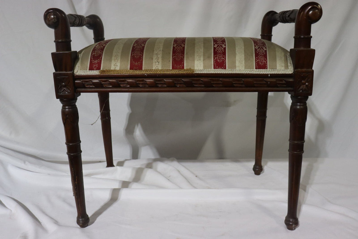 Matching Set - Renaissance Style Mahogany Corner Chair Side Chair w/ Carved Face - Northside Material Brokers