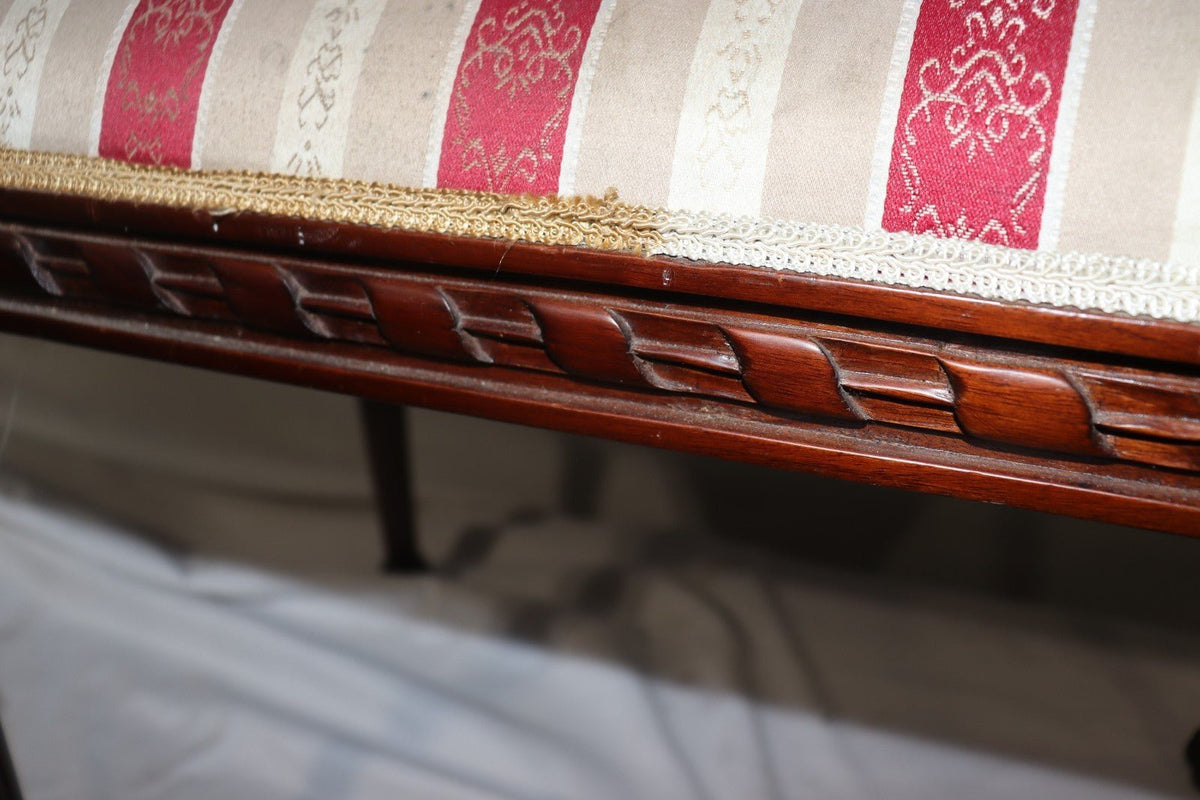 Matching Set - Renaissance Style Mahogany Corner Chair Side Chair w/ Carved Face - Northside Material Brokers