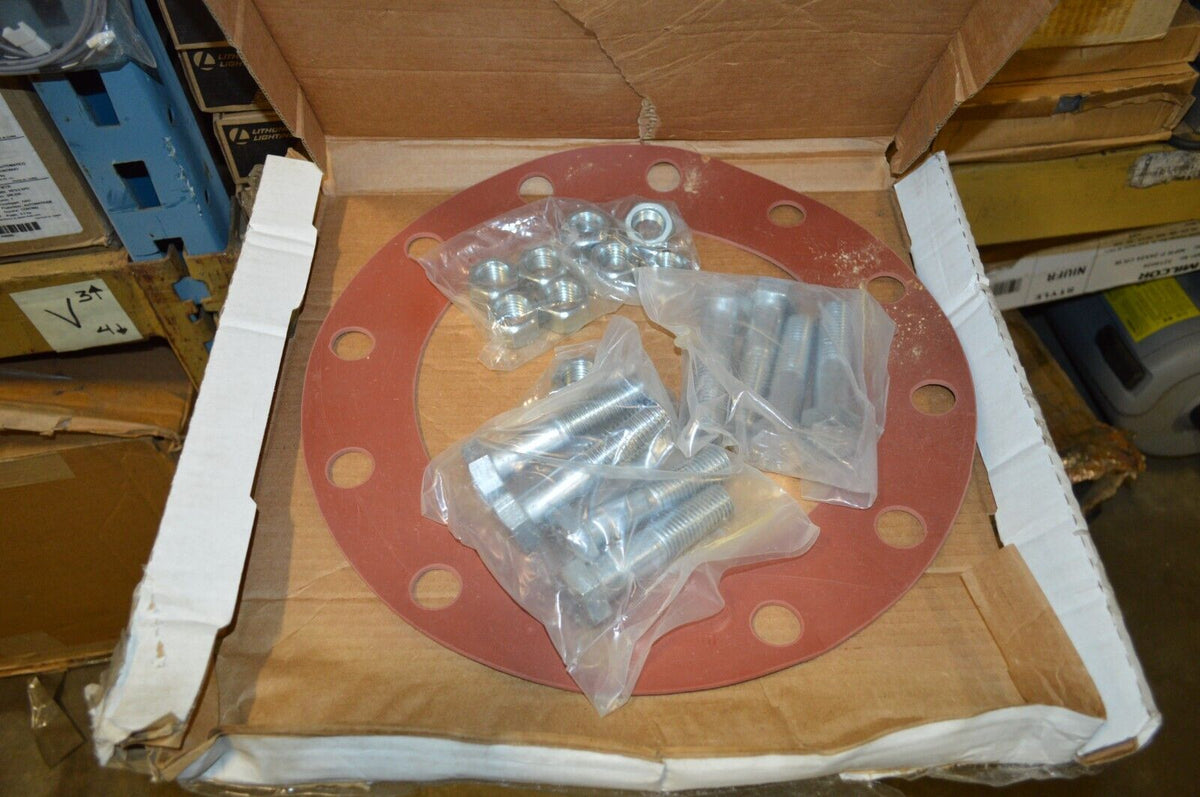 Matco-Norca 10" Full Face Red Rubber Gasket & Steel Bolt Kit, GSFFG10 - Northside Material Brokers