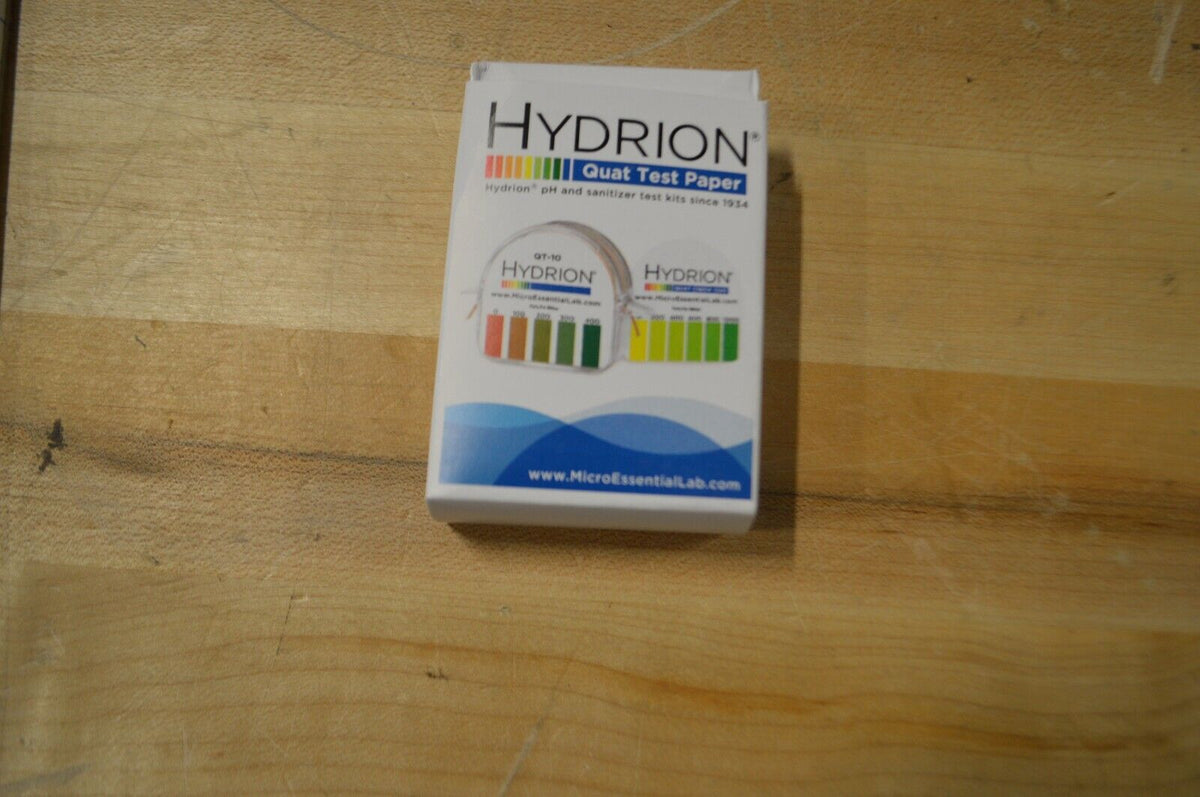 Micro Essential Hydrion Quat Test Paper, Model QK-1000, 10 pack - Northside Material Brokers