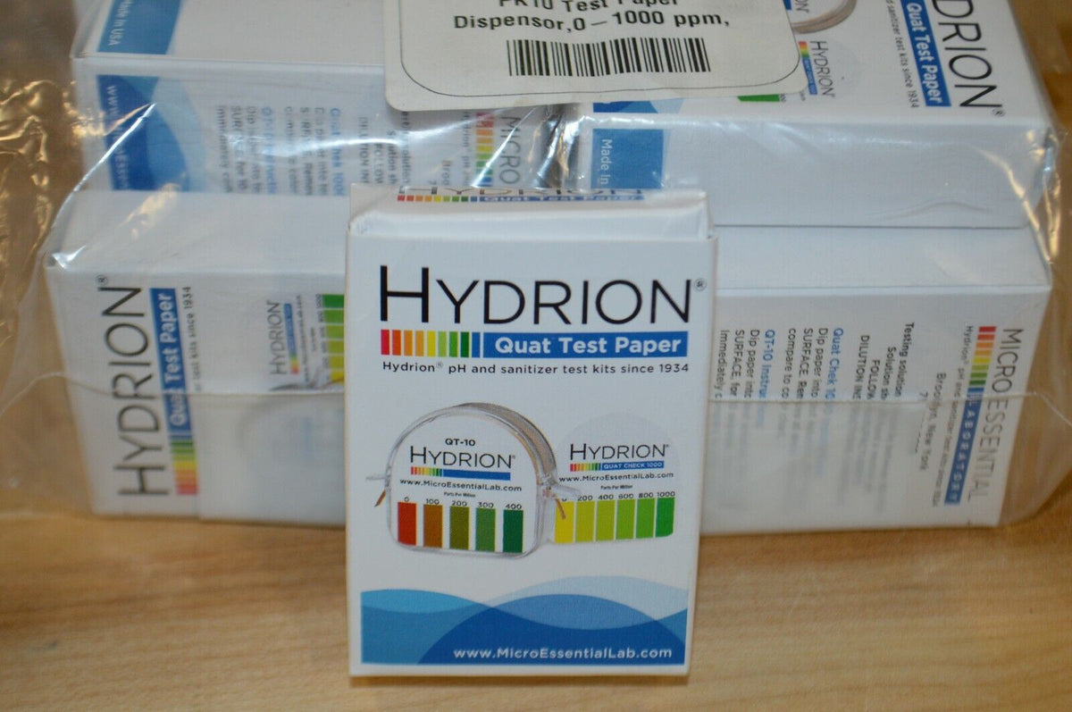Micro Essential Hydrion Quat Test Paper, Model QK-1000, 10 pack - Northside Material Brokers