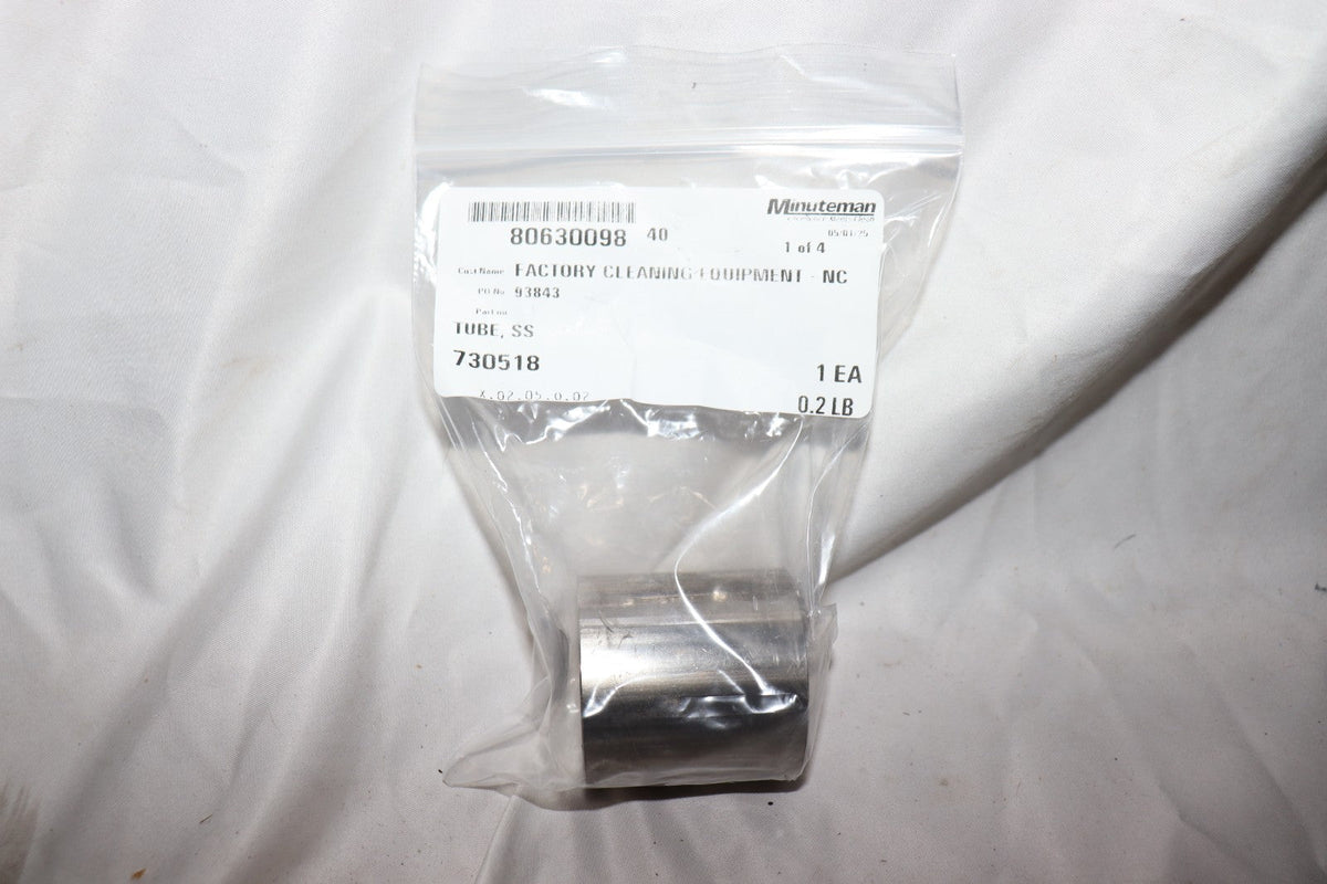 Minuteman Powerboss OEM Part  730518 Tube, SS, 2" x 2" Round Tube - Northside Material Brokers