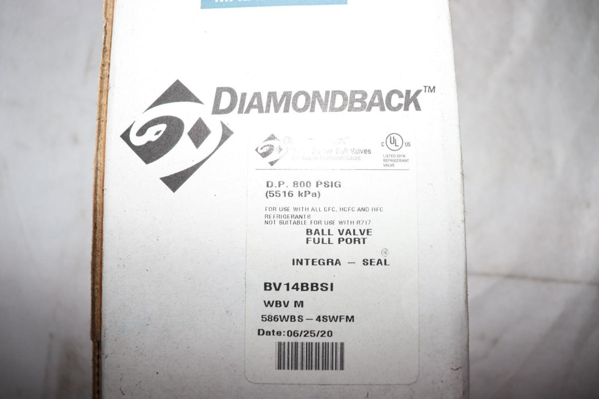 Mitsubishi / Diamondback BV14BBSI Refrigeration Ball Valve 1/4 Inch (NEW) - Northside Material Brokers