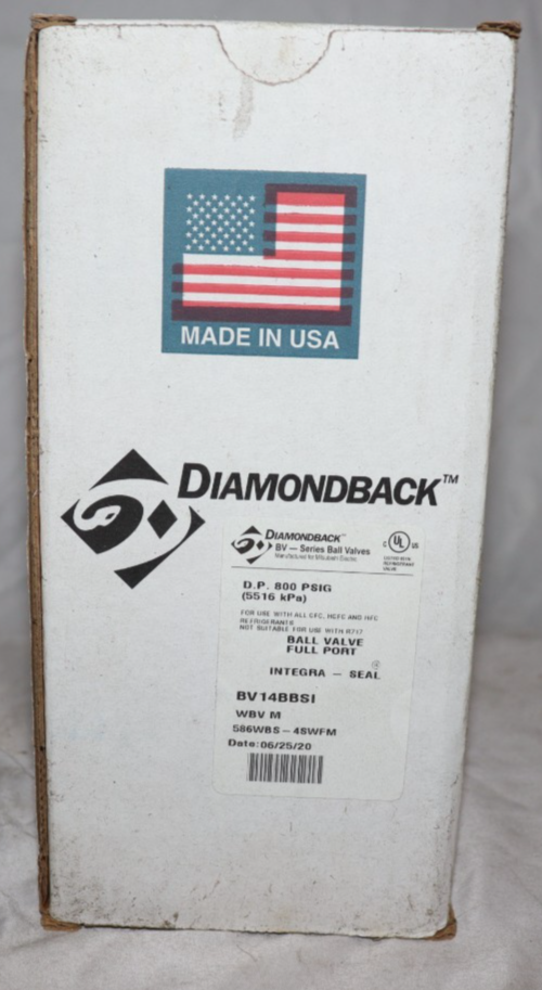 Mitsubishi / Diamondback BV14BBSI Refrigeration Ball Valve 1/4 Inch (NEW) - Northside Material Brokers