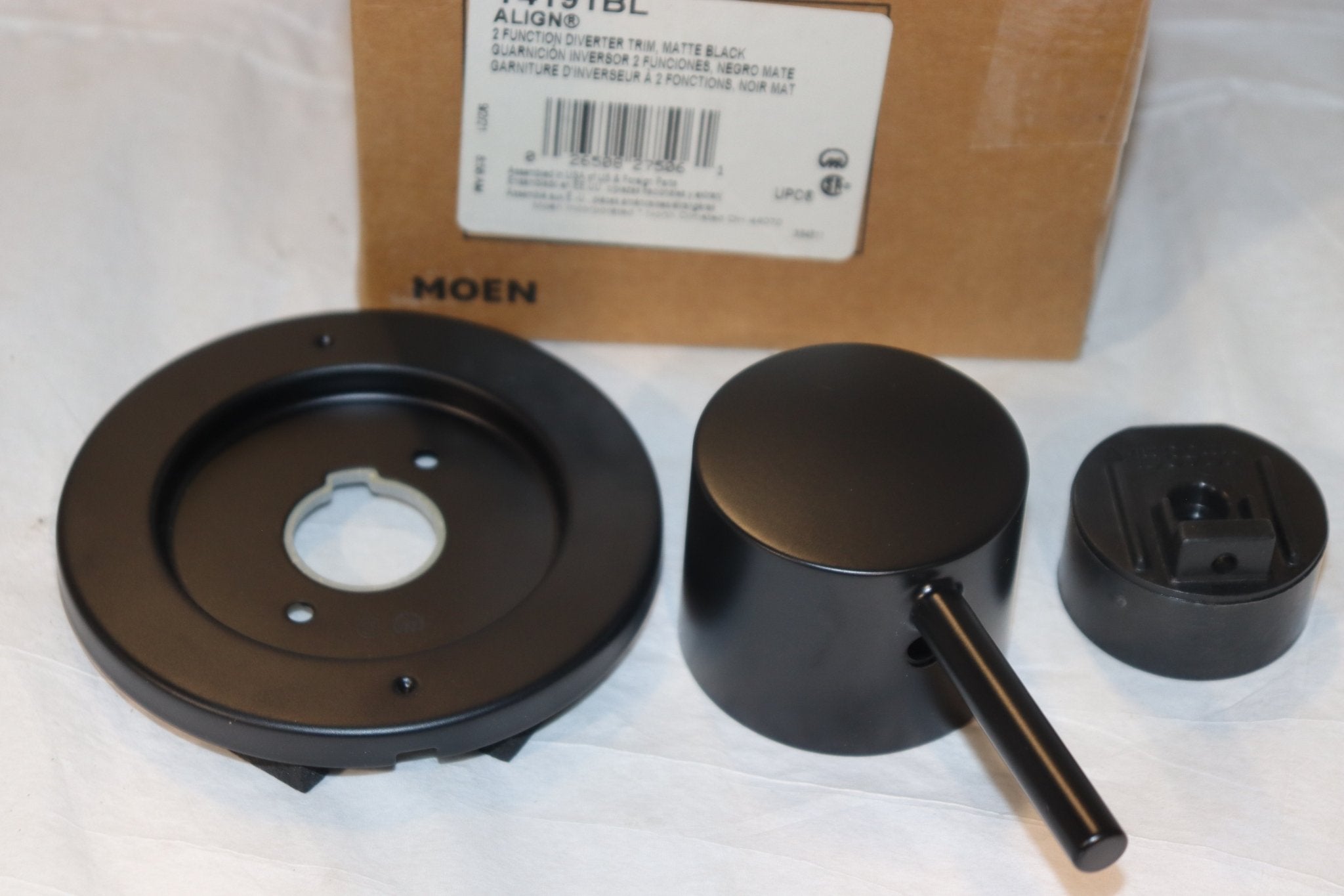 Moen Align Matte Black Transfer Valve Shower Trim, T4191BL - Northside Material Brokers