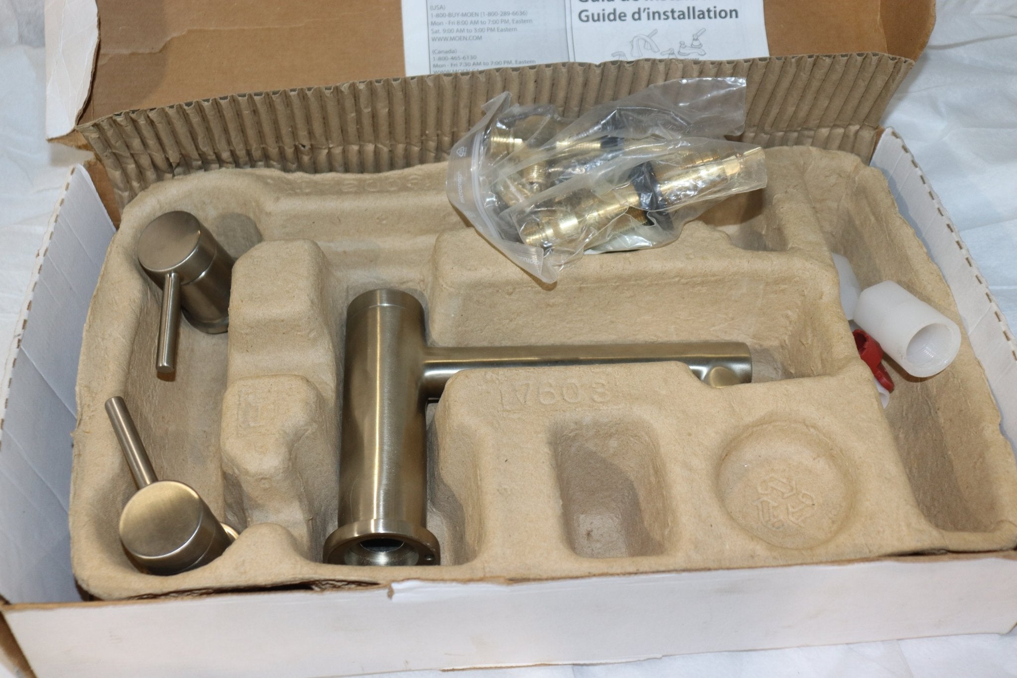 Moen Align T363BN Deck Mounted Roman Tub Filler Trim, Brushed Nickel - Northside Material Brokers