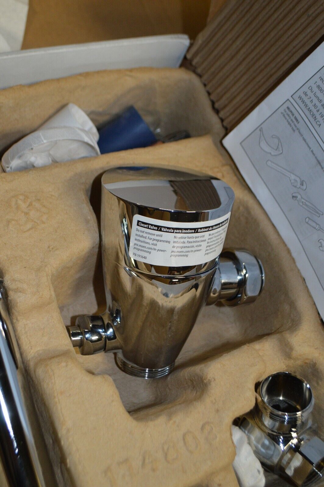Moen Toilet Flushometer with 1 1/2" top spud from the Top Spud, Model 8310 - Northside Material Brokers