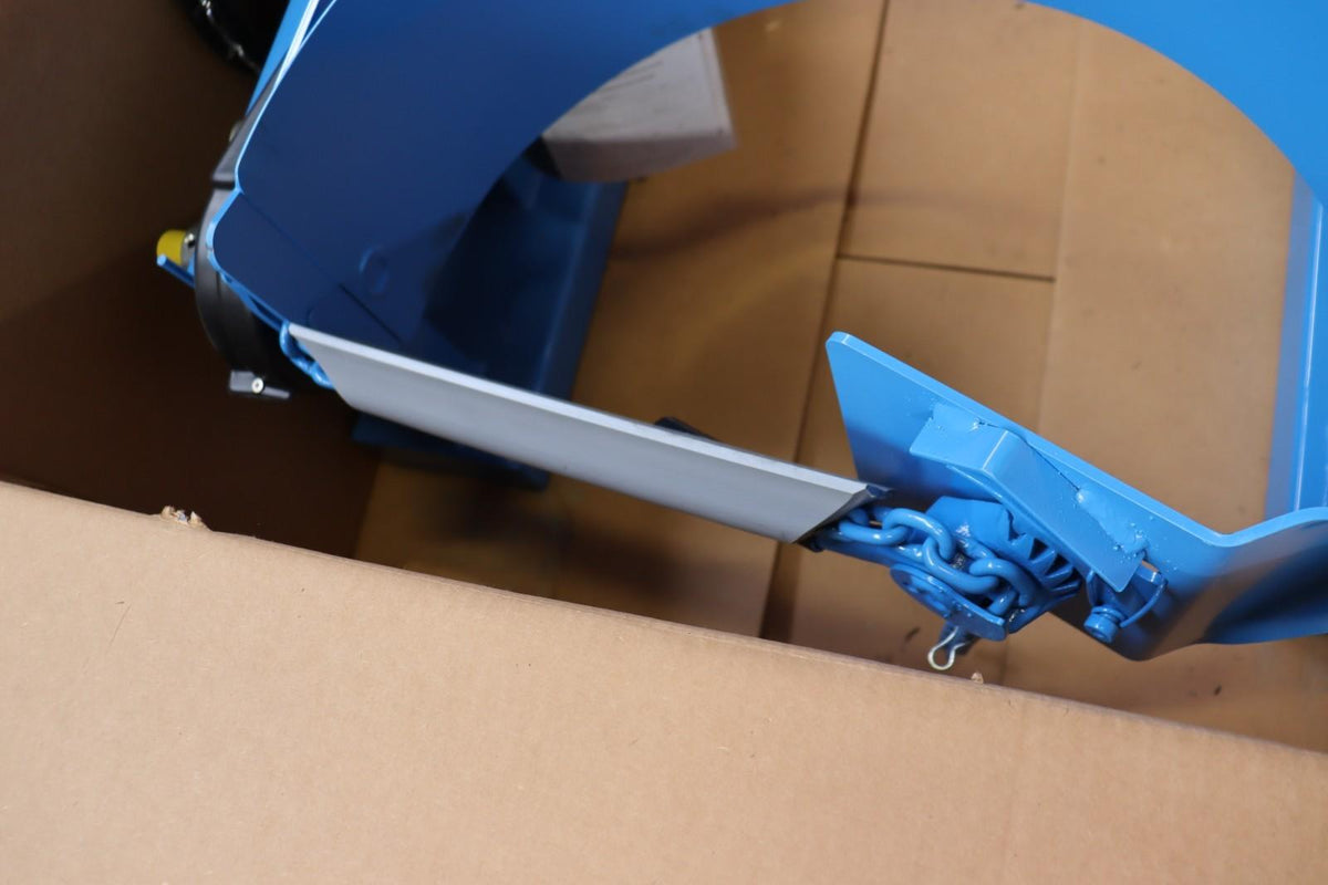 Morse 285A Drum Carrier/Dispenser, 800 lbs, for 55 Gal. Drum, Blue, NOB - Northside Material Brokers
