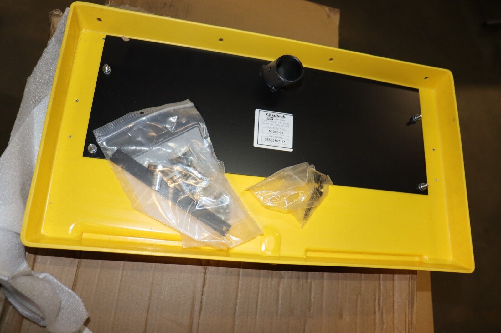 MSDS / Pedestal DOCUMENT WORKSTAND, Qualtech A1200-01, Yellow, NEW - Northside Material Brokers