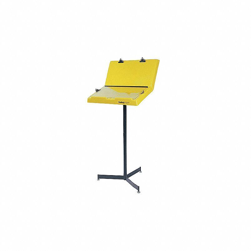 MSDS / Pedestal DOCUMENT WORKSTAND, Qualtech A1200-01, Yellow, NEW - Northside Material Brokers