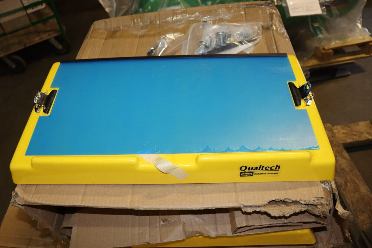 MSDS / Pedestal DOCUMENT WORKSTAND, Qualtech A1200-01, Yellow, NEW - Northside Material Brokers
