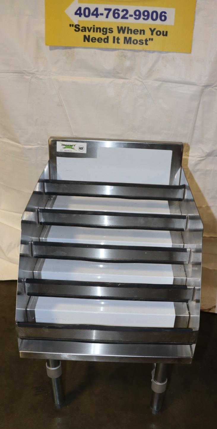 NEW 18" Liquor Bottle Display Rack 5 Tier Storage Under Bar NSF Stainless Steel - Northside Material Brokers