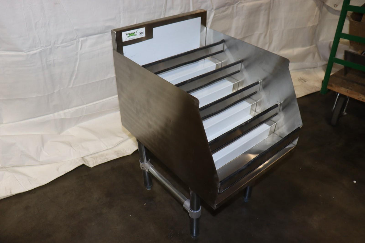NEW 18" Liquor Bottle Display Rack 5 Tier Storage Under Bar NSF Stainless Steel - Northside Material Brokers