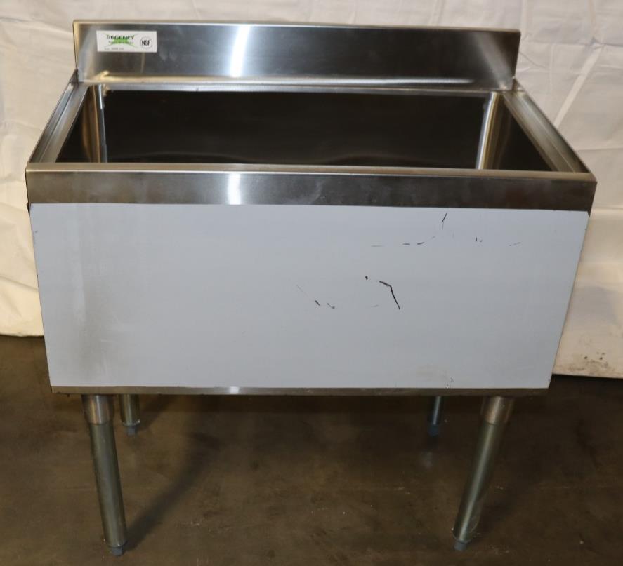 NEW Regency Underbar Stainless Steel Commercial NSF 98lb Ice Bin 18" x 30" Bar - Northside Material Brokers