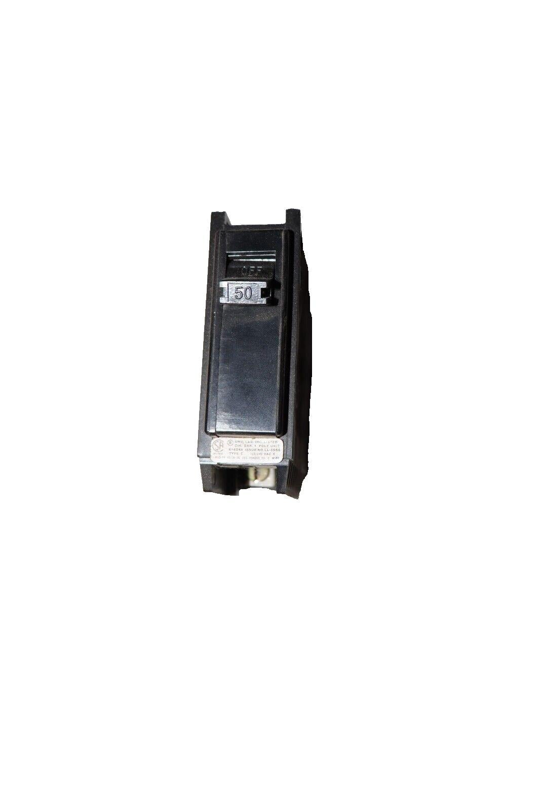 NEW Sylvania C-150 1 pole 50 amp 10kA 120/240V Circuit Breaker - Northside Material Brokers