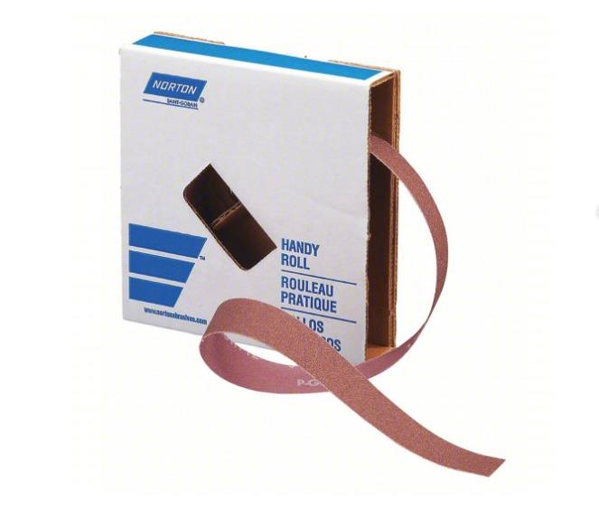 NORTON Abrasive Roll: Very Fine, Aluminum Oxide, 180, 30 ft Lg, 1 in Wd, Cloth, - Northside Material Brokers