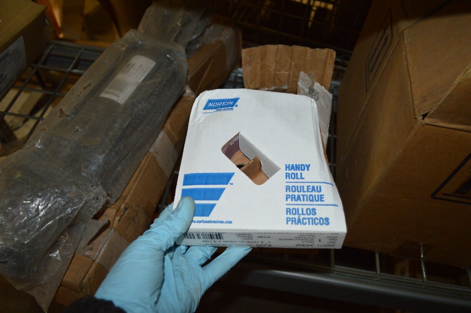 NORTON Abrasive Roll: Very Fine, Aluminum Oxide, 180, 30 ft Lg, 1 in Wd, Cloth, - Northside Material Brokers