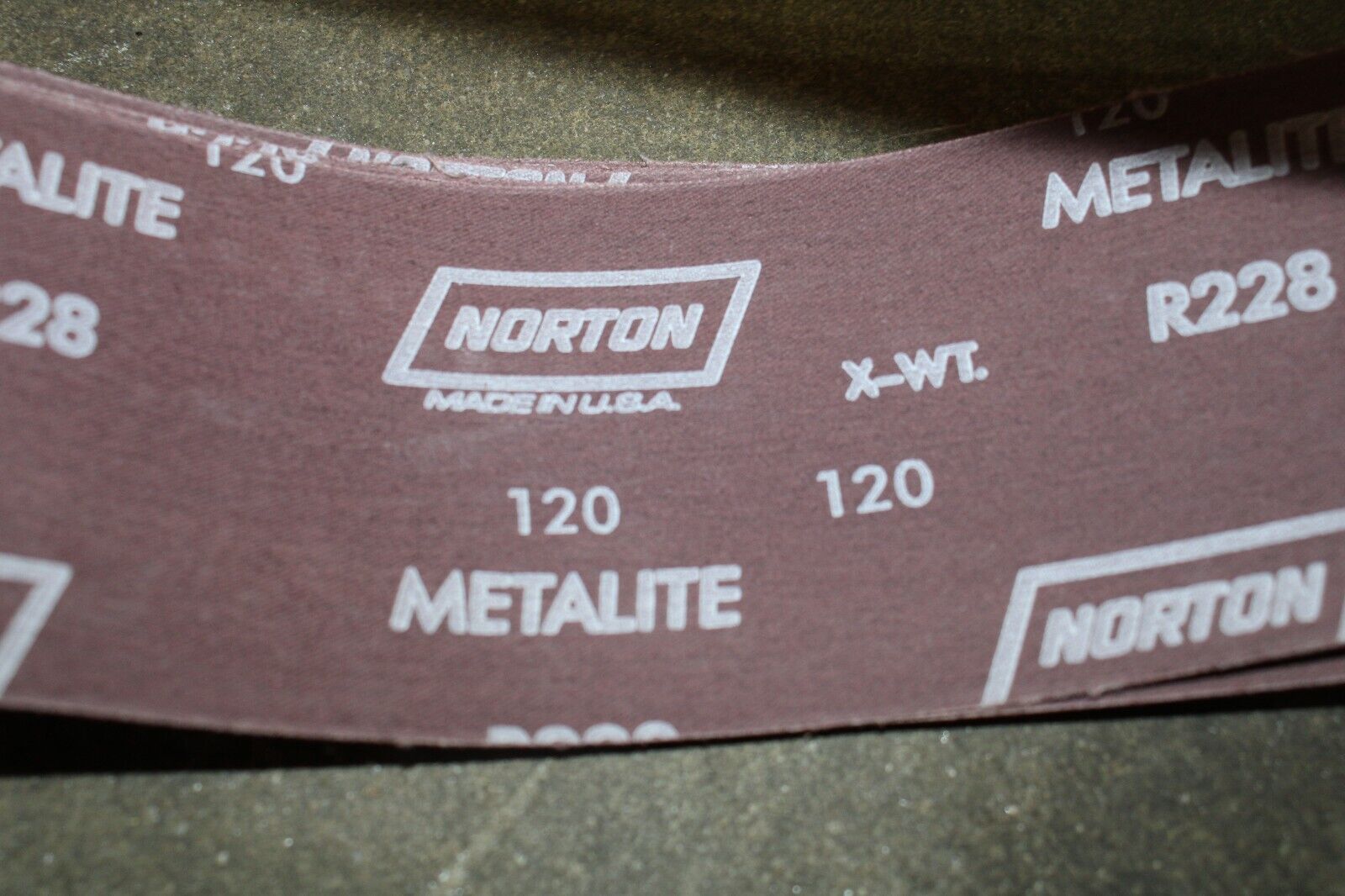 NORTON R228 SANDING BELT 60" X 4" 120 GRIT - Northside Material Brokers