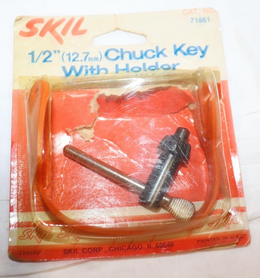 NOS Skil 1/2" Chuck Key w/ Holder, 71861 - Northside Material Brokers