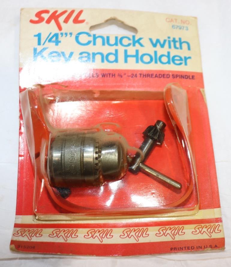 NOS Skil 67973 1/4" Chuck w/ Key and Holder - Northside Material Brokers