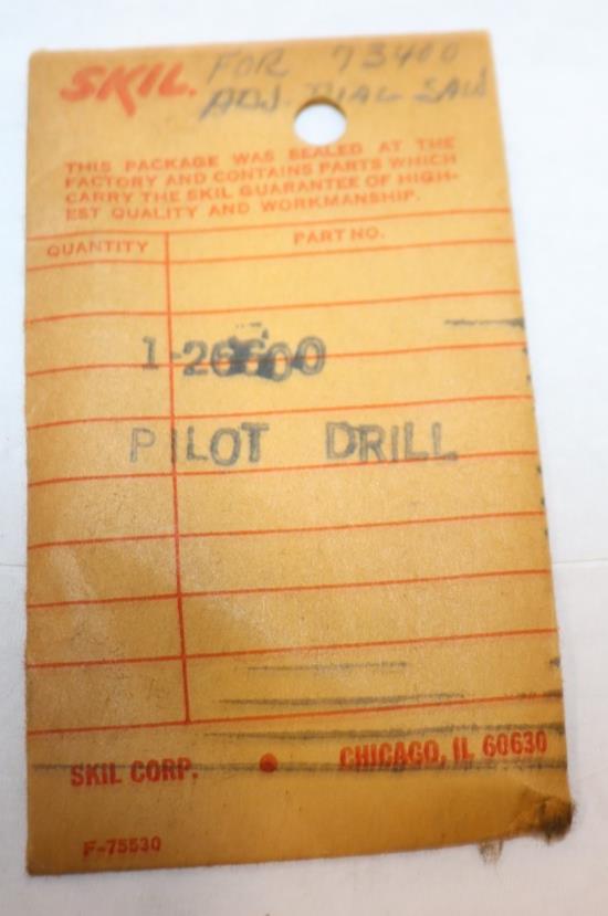 NOS SKIL Pilot Drill Bit 26600, For Dial Saw 73400 - Northside Material Brokers