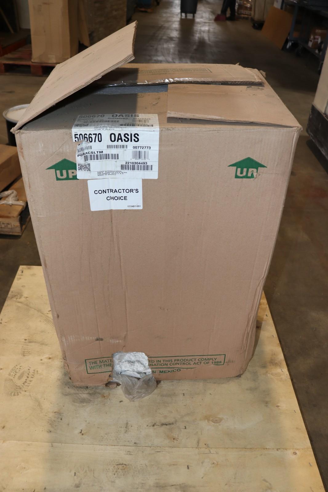 OASIS PG8ACSLTM Two-Level Drinking Fountain, 24 29/32in, Grey Stone, ADA - Northside Material Brokers