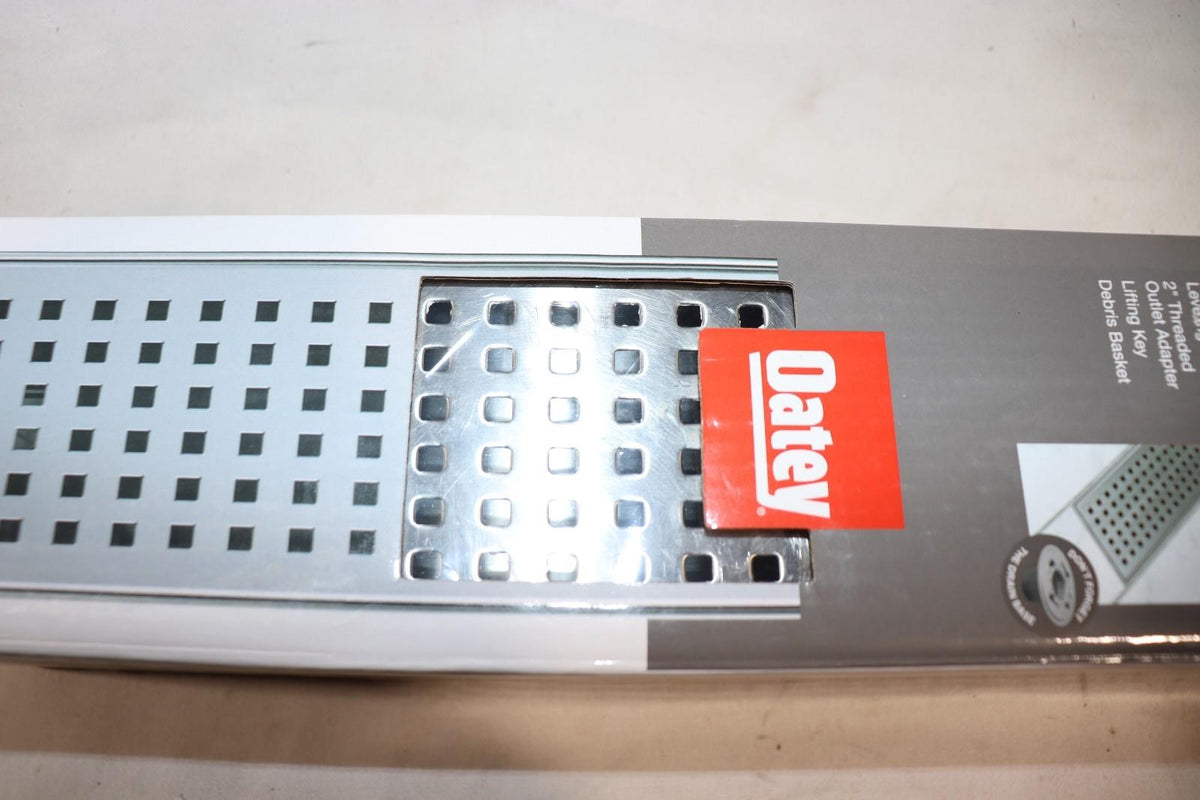 Oatey Designline 24" Stainless Steel Linear Shower Drain w/ Square Pattern Cover - Northside Material Brokers