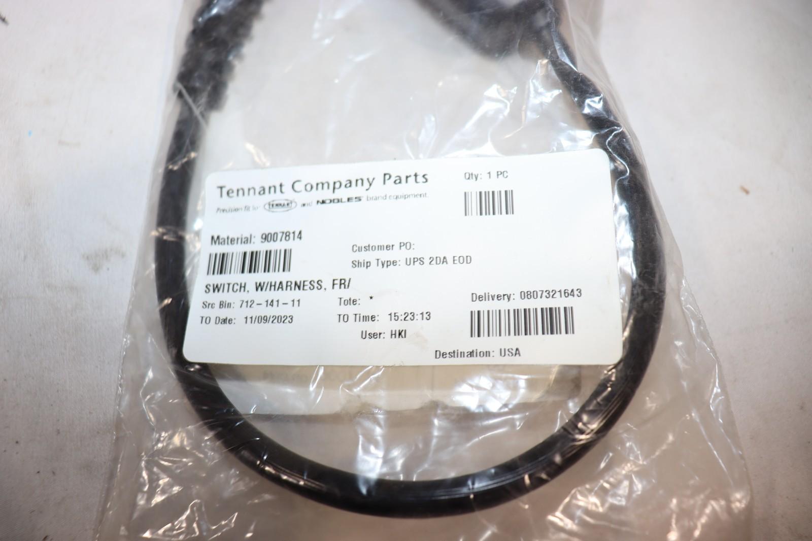 OEM - Tennant Company Switch w/ Harness 9007814 - Northside Material Brokers