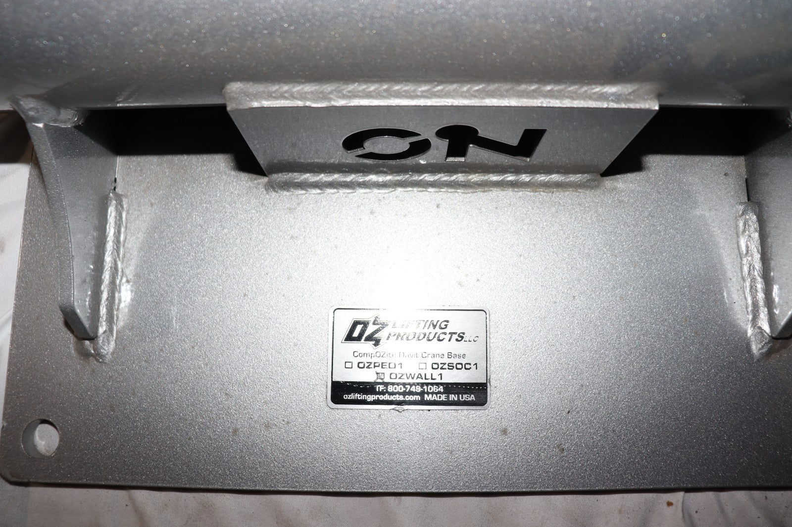 OZ LIFTING PRODUCTS OZWALL1 Wall Mount Base, Steel, 1200 lb. Capacity 53DN42 - Northside Material Brokers
