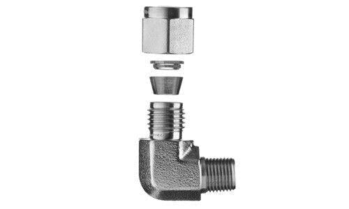(PACK OF 8) DK-LOK 316 3/8" DLM 6-4N-SS MALE ELBOW STAINLESS STEEL - Northside Material Brokers