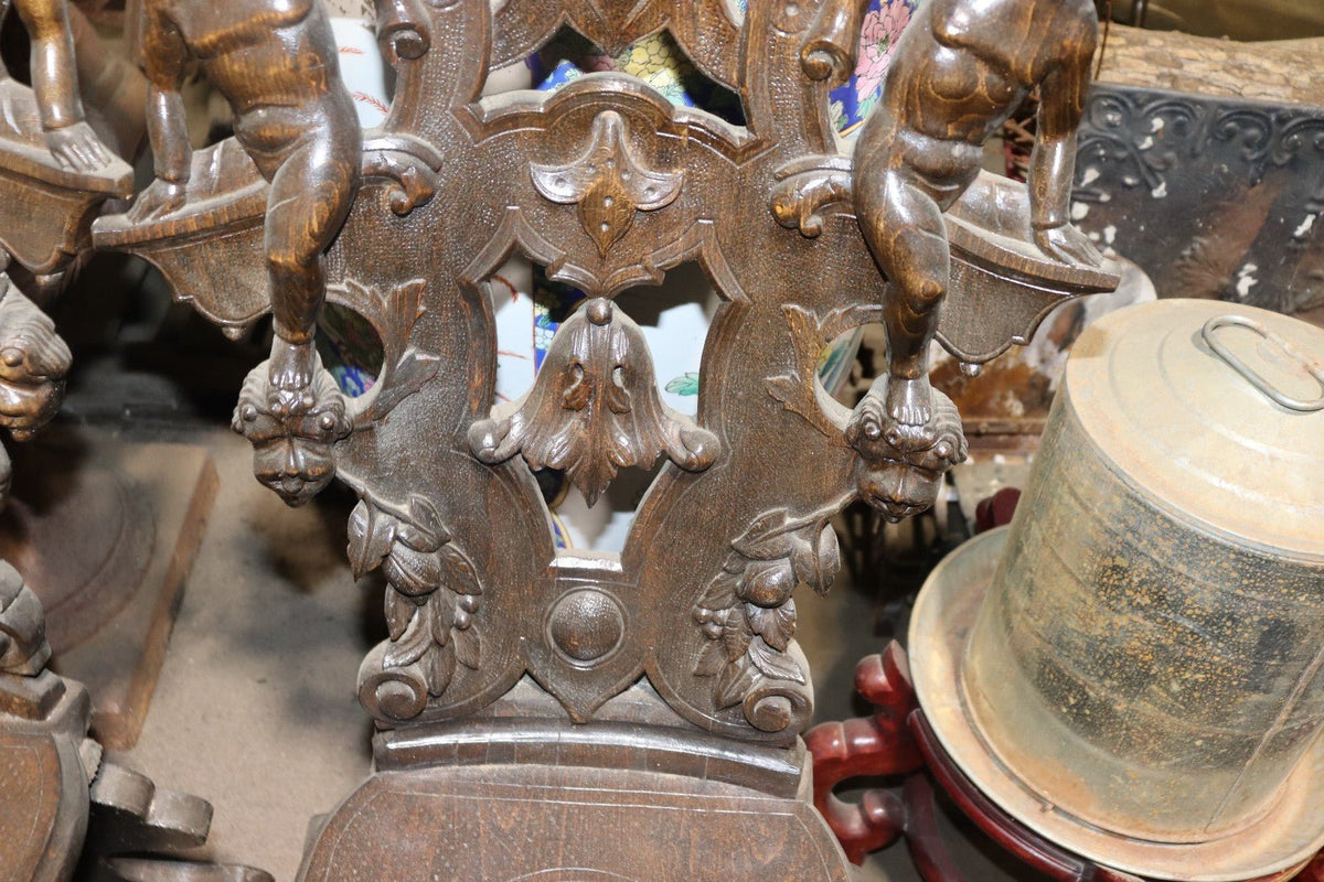 PAIR - Rococo Revival DEVILS CHAIR Prudent Mallard New Orleans Late 1800s - Northside Material Brokers