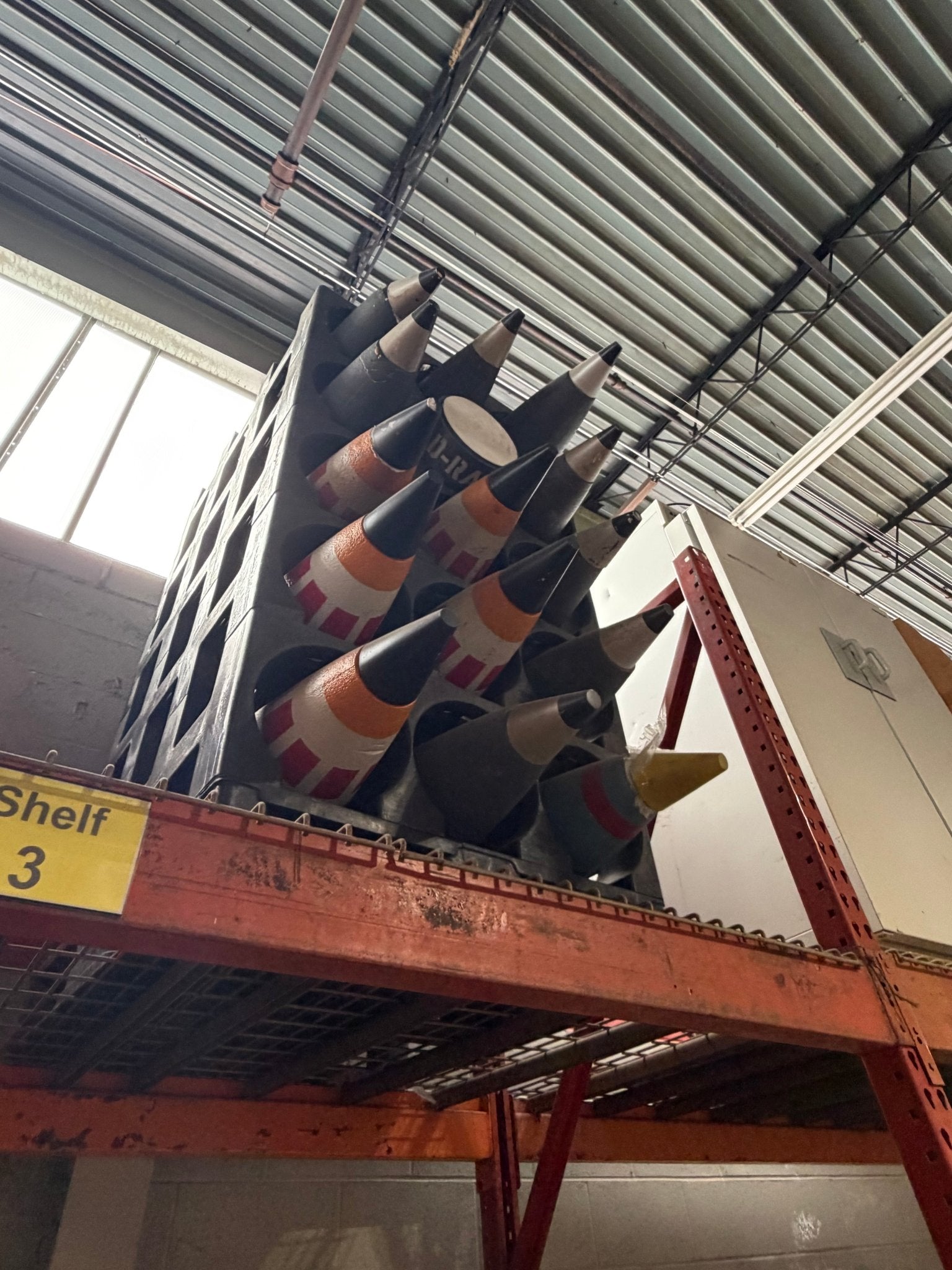 Pallet of Foam Faux Missiles - Northside Material Brokers