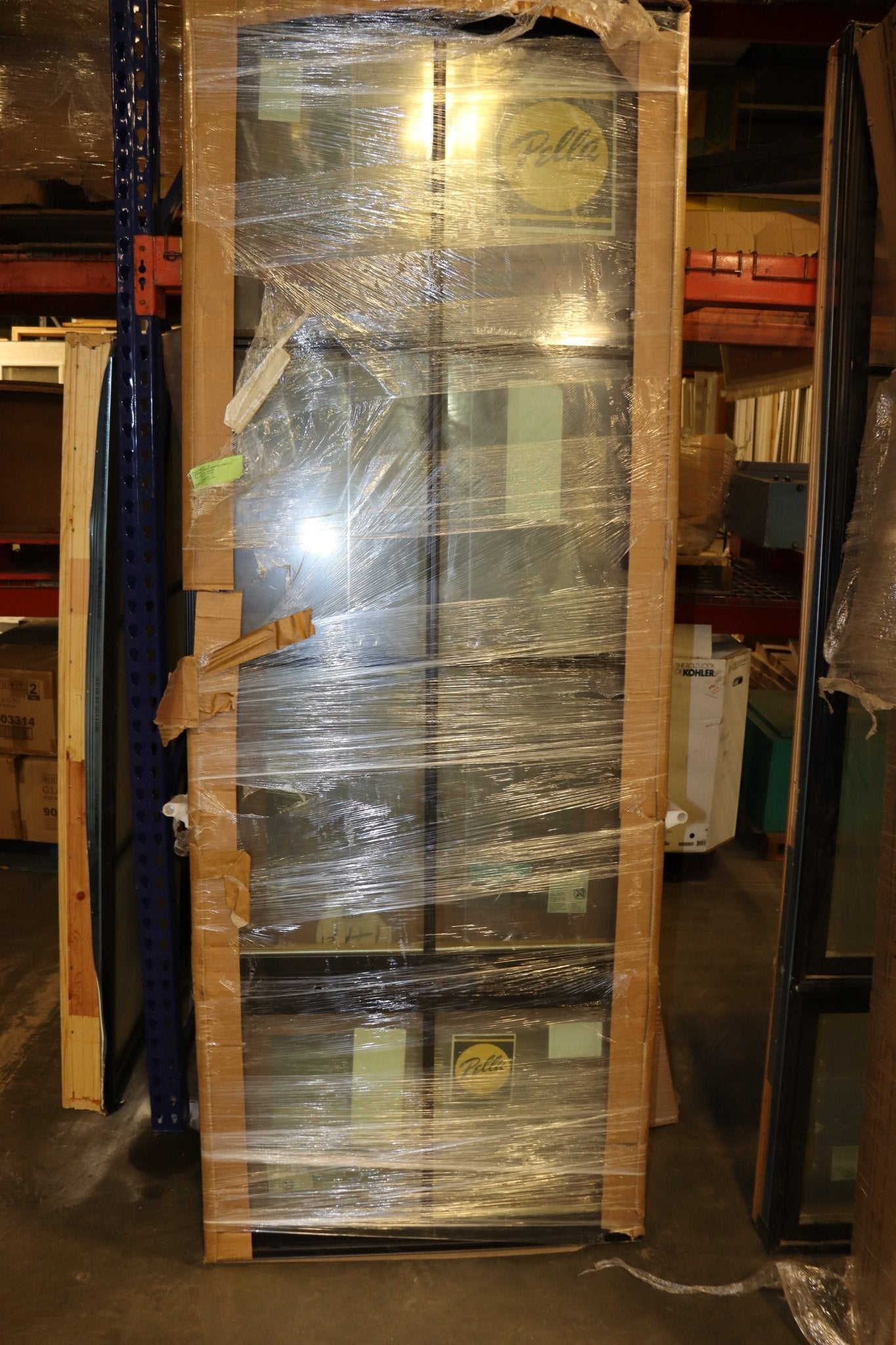 Pella 35"X94" Casement Window, with Bottom Lite, Argon, Low-E 366, 6 Lite SDL, Unfinished Interior, Black Exterior - Northside Material Brokers