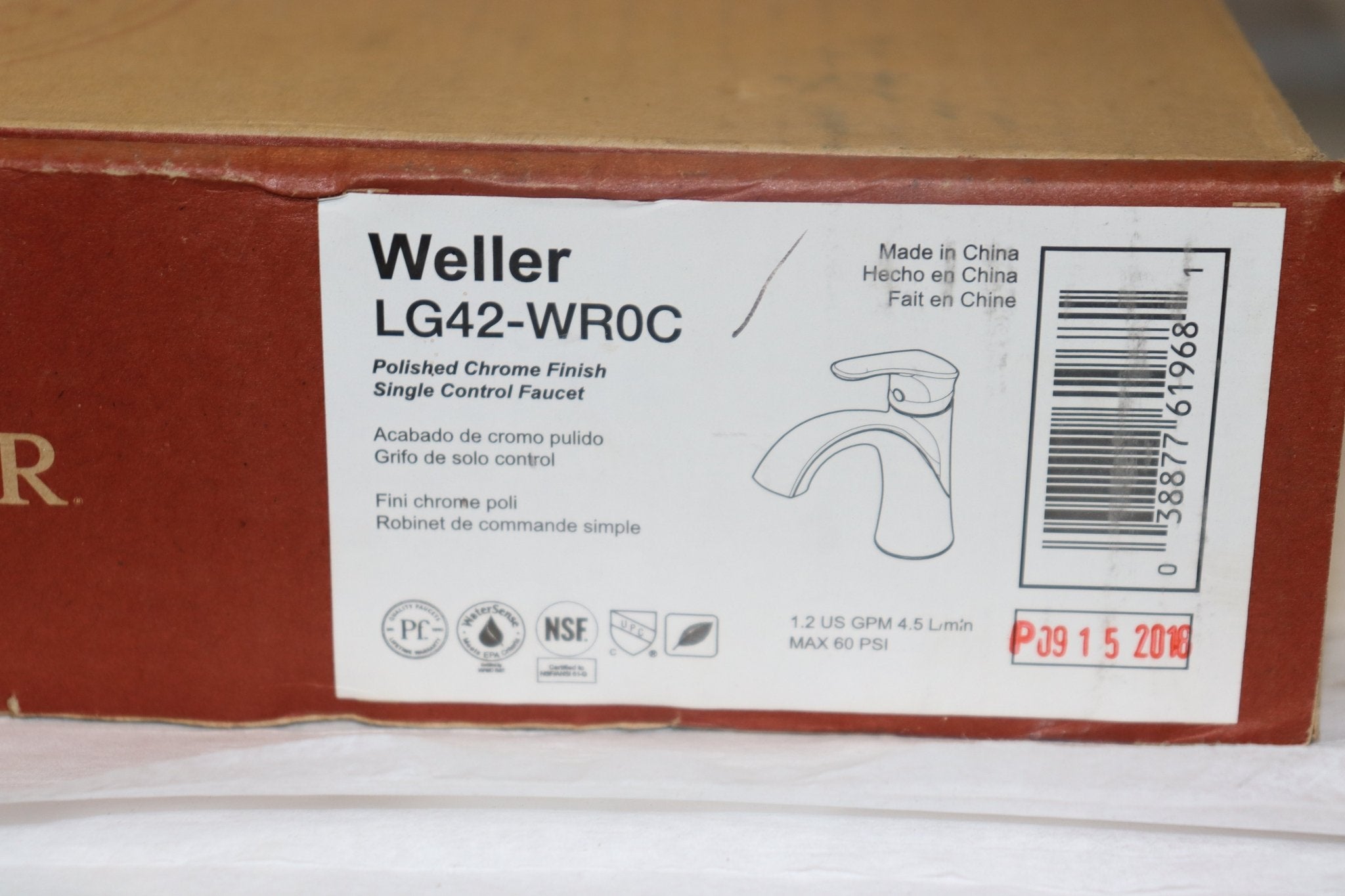 Pfister LG42-WROC Weller Single Control Bathroom Faucet - Northside Material Brokers