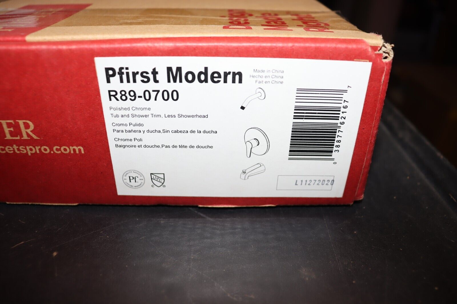 Pfister Pfirst Modern Pressure Balanced Tub and Shower Trim Package, R89-0700 - Northside Material Brokers