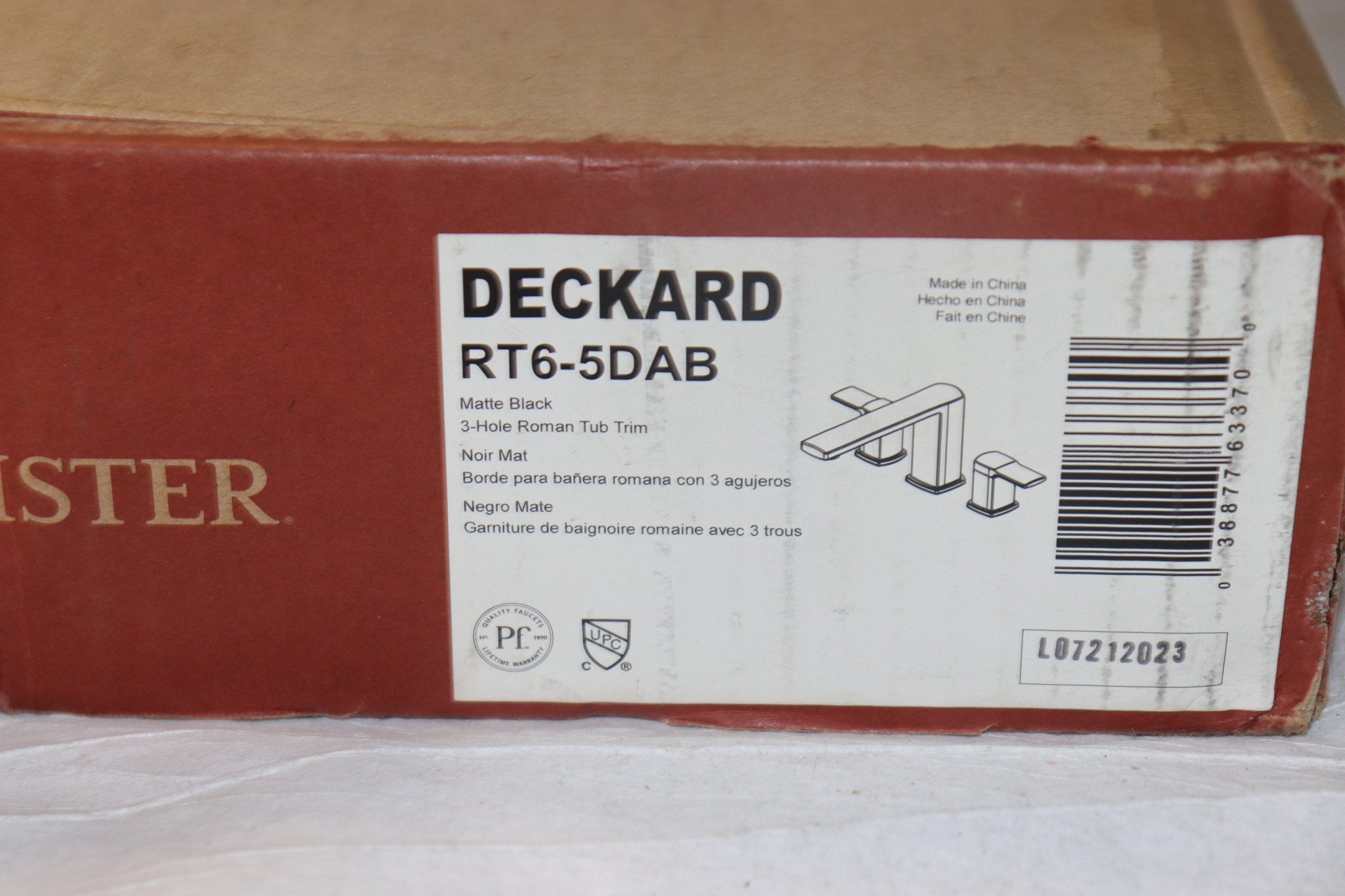 Pfister RT6-5DAB Deckard 2-Handle Deck-Mount Roman Tub Faucet Trim Kit - Northside Material Brokers